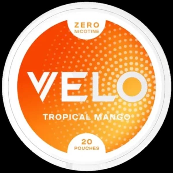 VELO Tropical Mango ZERO — безникотиновые паучи со вкусом манго, маракуйи и мандарина